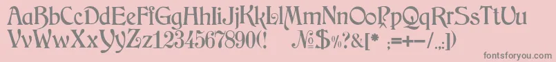 JMH Arkham Font – Gray Fonts on Pink Background