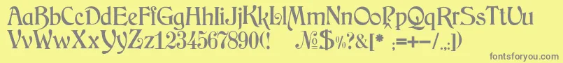 JMH Arkham Font – Gray Fonts on Yellow Background