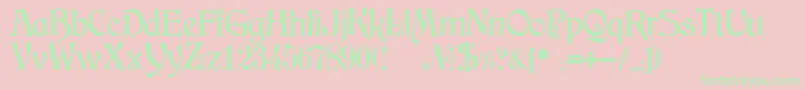 JMH Arkham Font – Green Fonts on Pink Background