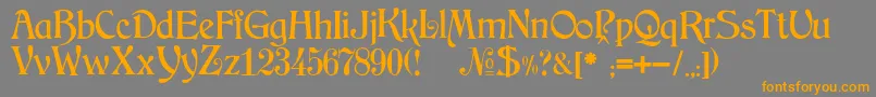 JMH Arkham Font – Orange Fonts on Gray Background