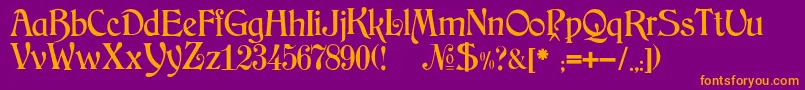JMH Arkham Font – Orange Fonts on Purple Background