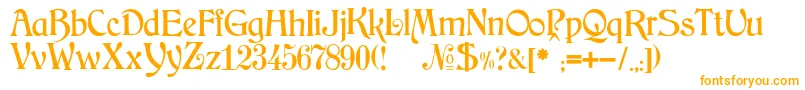 JMH Arkham Font – Orange Fonts on White Background