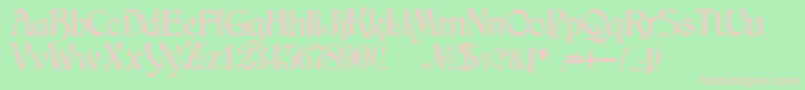 JMH Arkham Font – Pink Fonts on Green Background