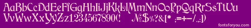 JMH Arkham Font – Pink Fonts on Purple Background