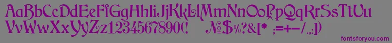 JMH Arkham Font – Purple Fonts on Gray Background
