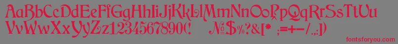 JMH Arkham Font – Red Fonts on Gray Background