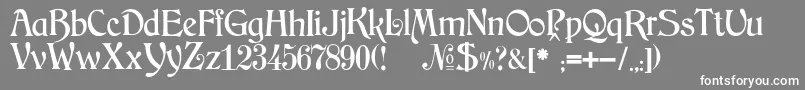フォントJMH Arkham – 灰色の背景に白い文字