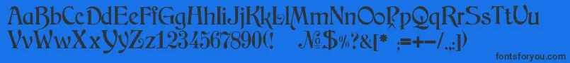 Fonte JMH Arkham – fontes pretas em um fundo azul