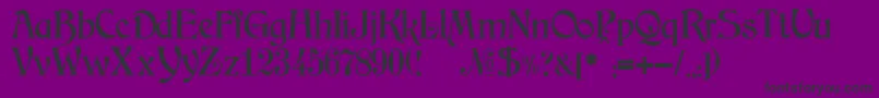 Fonte JMH Arkham – fontes pretas em um fundo violeta