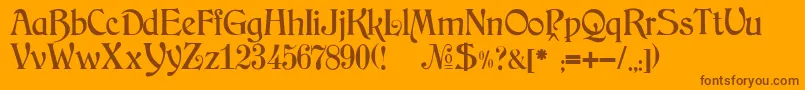 Police JMH Arkham – polices brunes sur fond orange