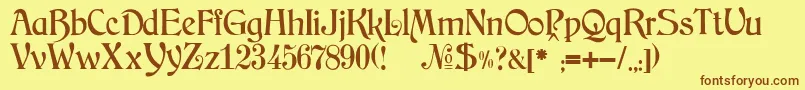 Más sobre la fuente JMH Arkham fuente JMH Arkham – Fuentes Marrones Sobre Fondo Amarillo