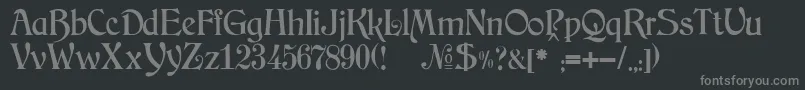 JMH Arkham Font – Gray Fonts on Black Background