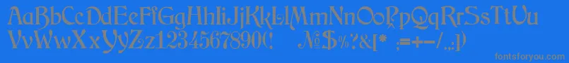 JMH Arkham-Schriftart – Graue Schriften auf blauem Hintergrund