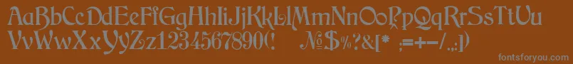 Fonte JMH Arkham – fontes cinzas em um fundo marrom