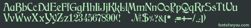 JMH Arkham Font – Green Fonts on Black Background