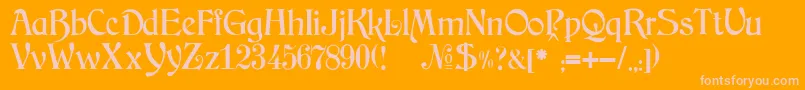 JMH Arkham Font – Pink Fonts on Orange Background