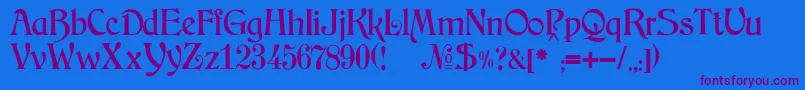 JMH Arkham Font – Purple Fonts on Blue Background