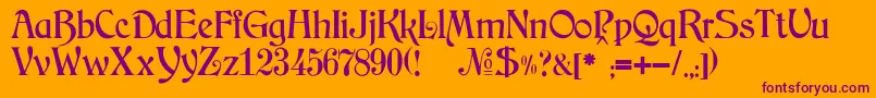 JMH Arkham Font – Purple Fonts on Orange Background