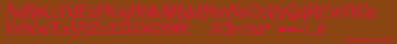 JMH Arkham Font – Red Fonts on Brown Background