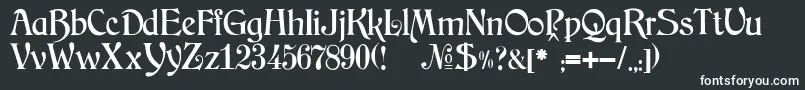 JMH Arkham-fontti – valkoiset fontit mustalla taustalla