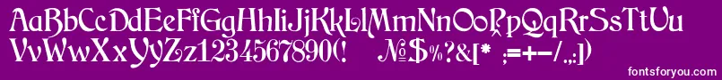 JMH Arkham Font – White Fonts on Purple Background