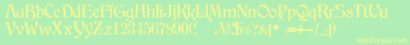 JMH Arkham Font – Yellow Fonts on Green Background