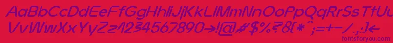 JMH Ava bold italic Font – Purple Fonts on Red Background