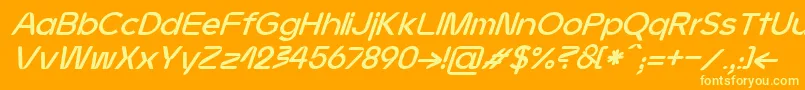 Police JMH Ava bold italic – polices jaunes sur fond orange