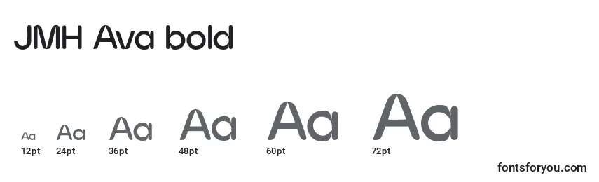 Размеры шрифта JMH Ava bold