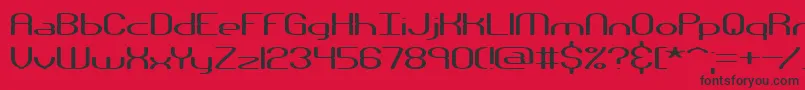 Nanosecw Font – Black Fonts on Red Background