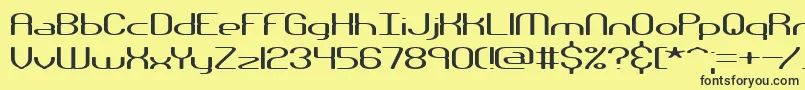 Nanosecw Font – Black Fonts on Yellow Background