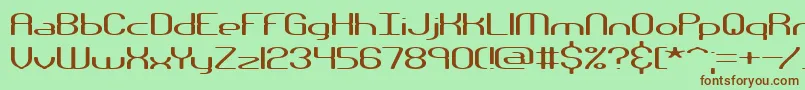 Nanosecw Font – Brown Fonts on Green Background