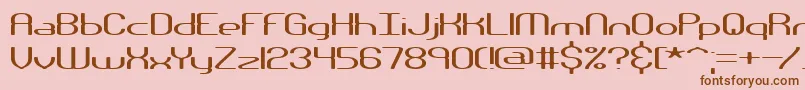 Nanosecw Font – Brown Fonts on Pink Background