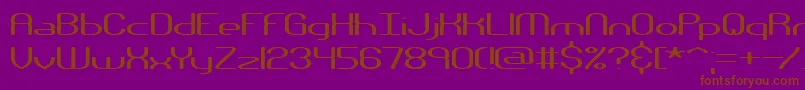 Nanosecw Font – Brown Fonts on Purple Background