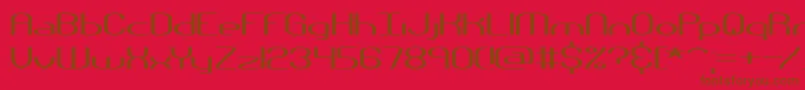 Nanosecw Font – Brown Fonts on Red Background
