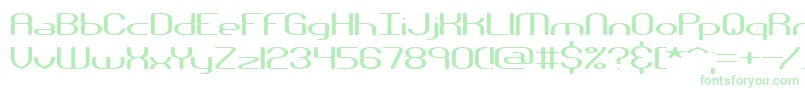 Nanosecw Font – Green Fonts on White Background