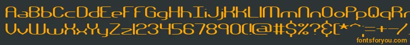 フォントNanosecw – 黒い背景にオレンジの文字