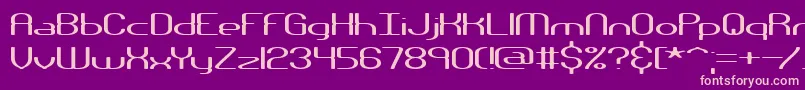 Nanosecw Font – Pink Fonts on Purple Background