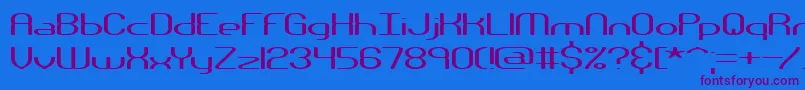 Nanosecw Font – Purple Fonts on Blue Background