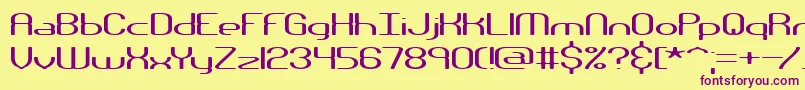 Nanosecw Font – Purple Fonts on Yellow Background