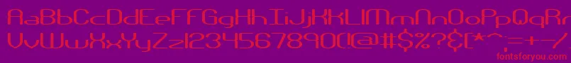 Nanosecw Font – Red Fonts on Purple Background