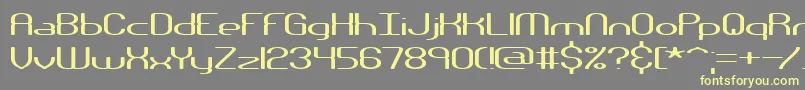 Nanosecw Font – Yellow Fonts on Gray Background