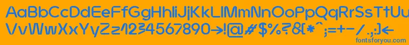 Police JMH Ava bold – polices bleues sur fond orange