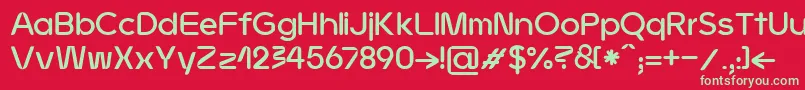 JMH Ava bold Font – Green Fonts on Red Background