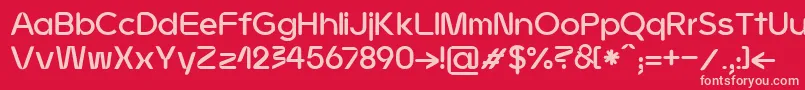 JMH Ava bold Font – Pink Fonts on Red Background