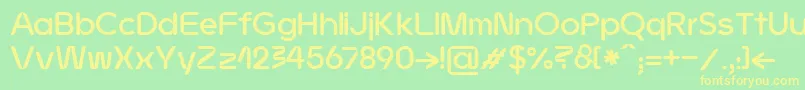JMH Ava bold Font – Yellow Fonts on Green Background