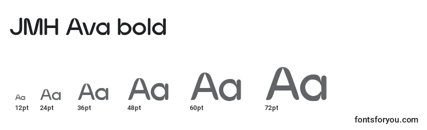 Размеры шрифта JMH Ava bold (130870)