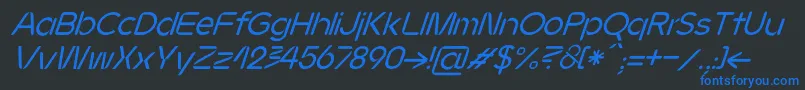 JMH Ava Italic Font – Blue Fonts on Black Background