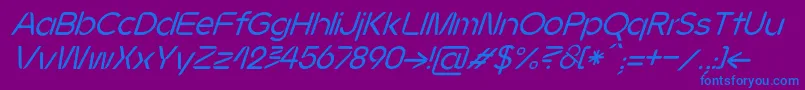 JMH Ava Italic Font – Blue Fonts on Purple Background