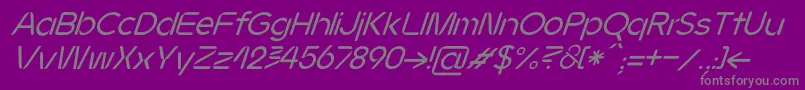Fonte JMH Ava Italic – fontes cinzas em um fundo violeta